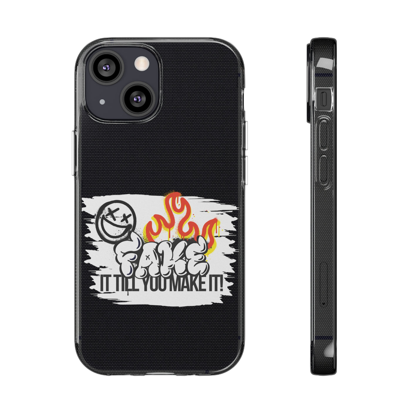 Handyhülle Fake till you make it - Clear Silicone Phone Cases,