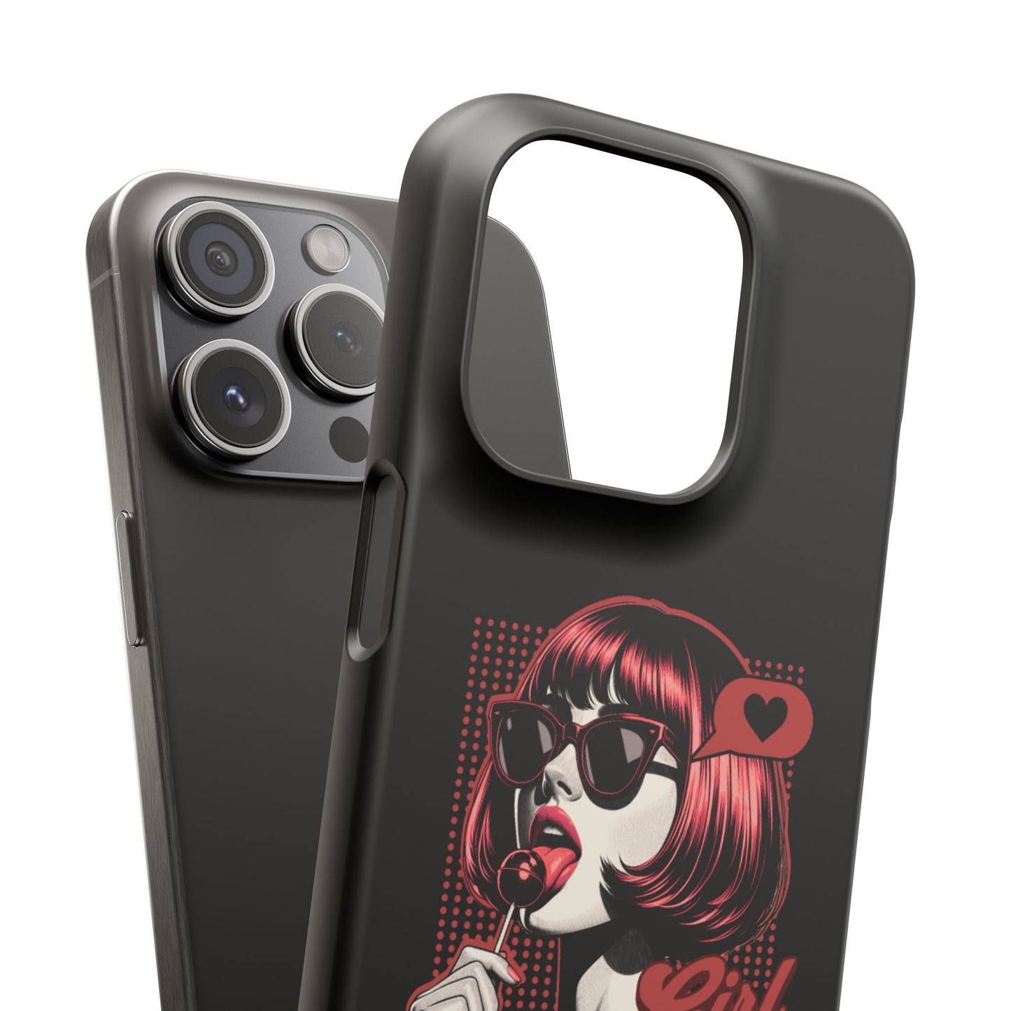 Retro Girl Snap Case Handyhülle