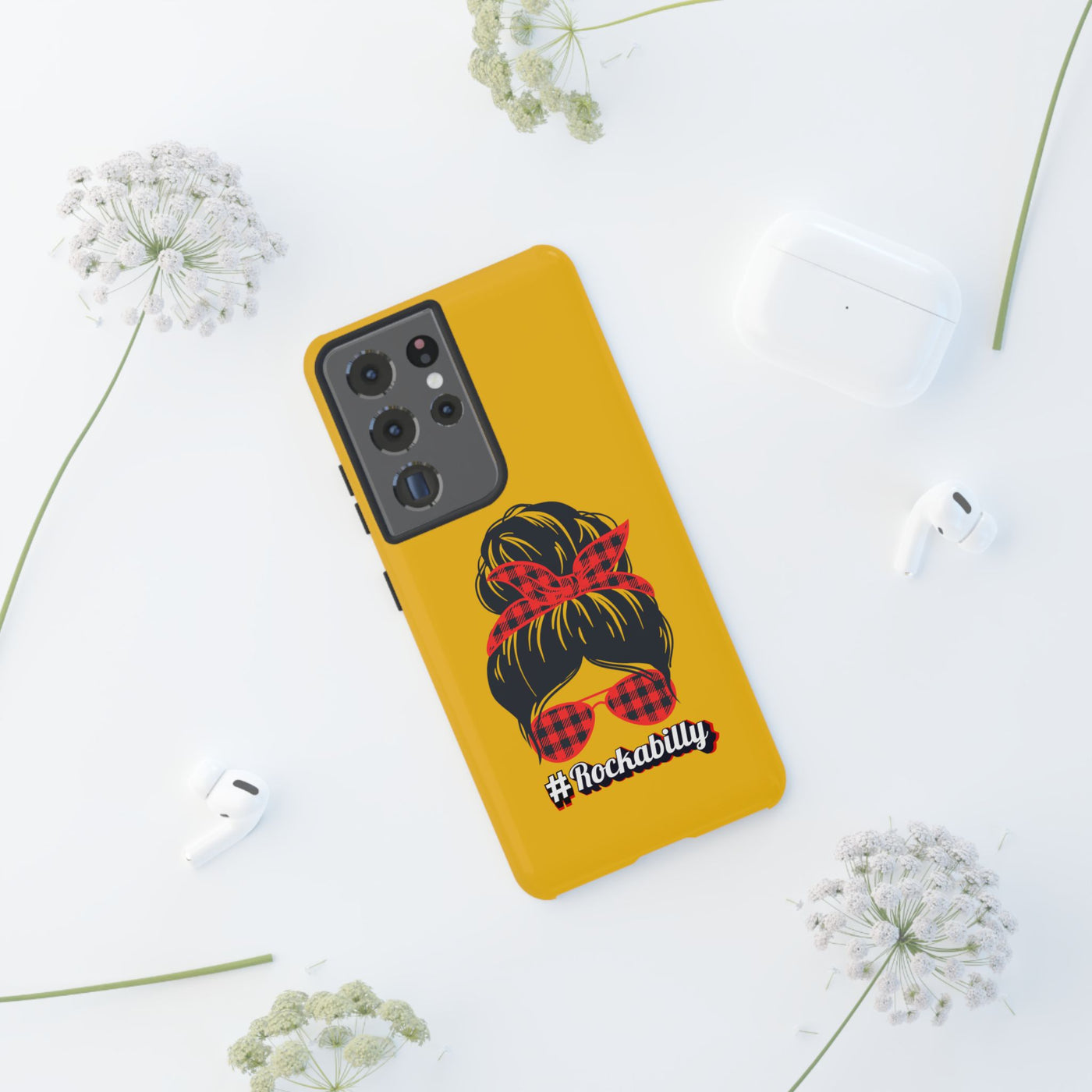 Handyhülle Rockabilly Phone Case, Vintage Scooter Design, Retro Style Cover