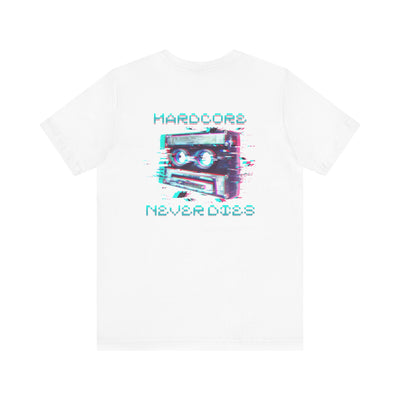 Techno - Hardcore Never Dies - Retro Graphic Tee, 90s Aesthetic Shirt unisex