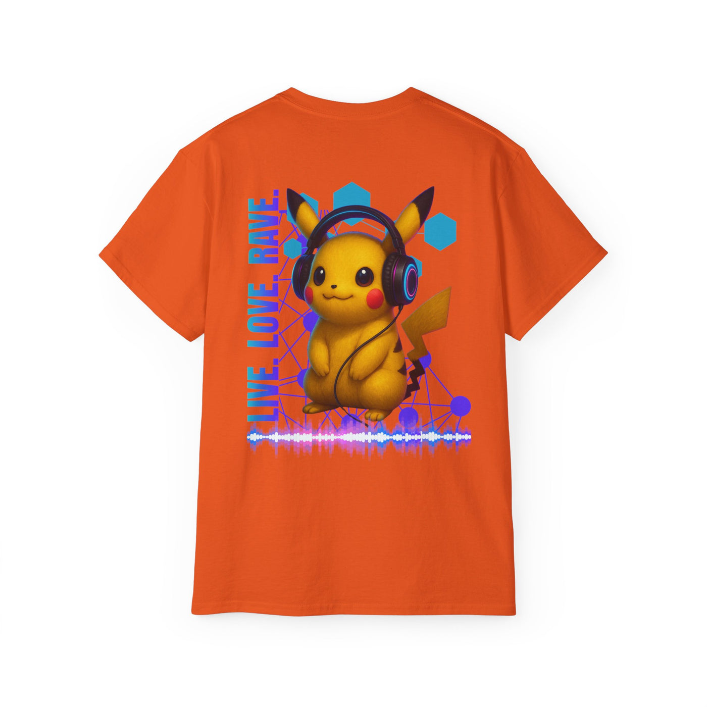 Rave T-Shirt, Fun Music Shirt, Live Love Rave - Techno - Pokemon