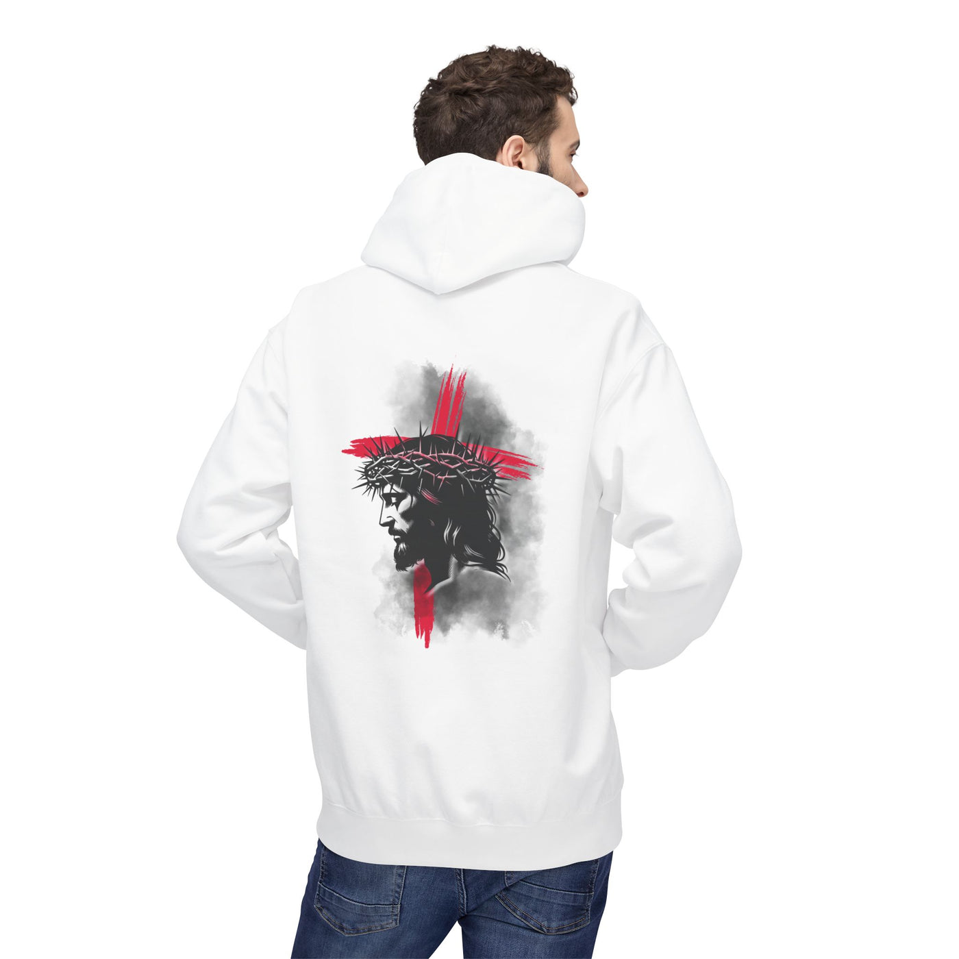 Faith-Inspired Hoodie: Blessed, Saved, Loved - Christian JESUS