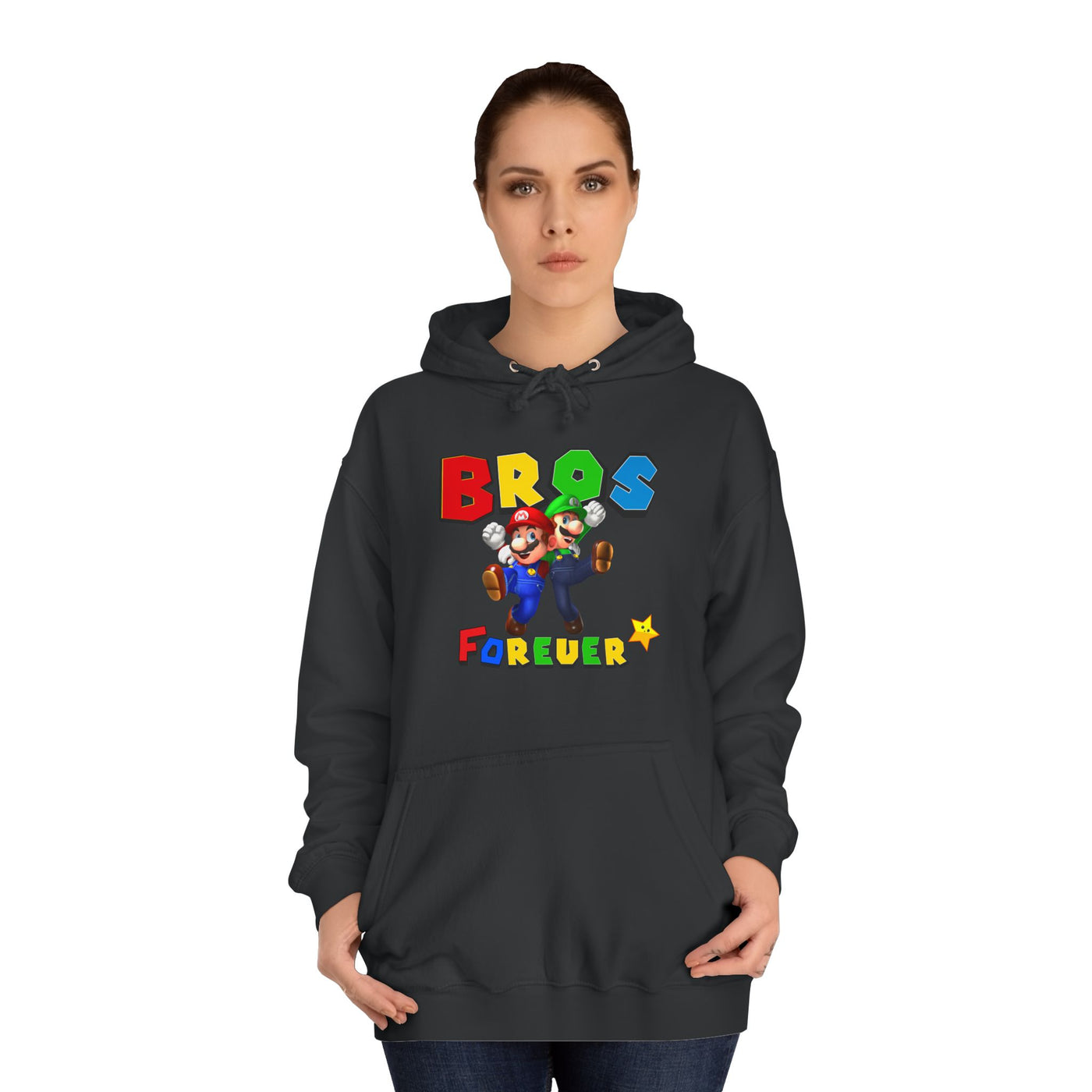 Super Bros College Hoodie, Unisex Gaming Hoodie