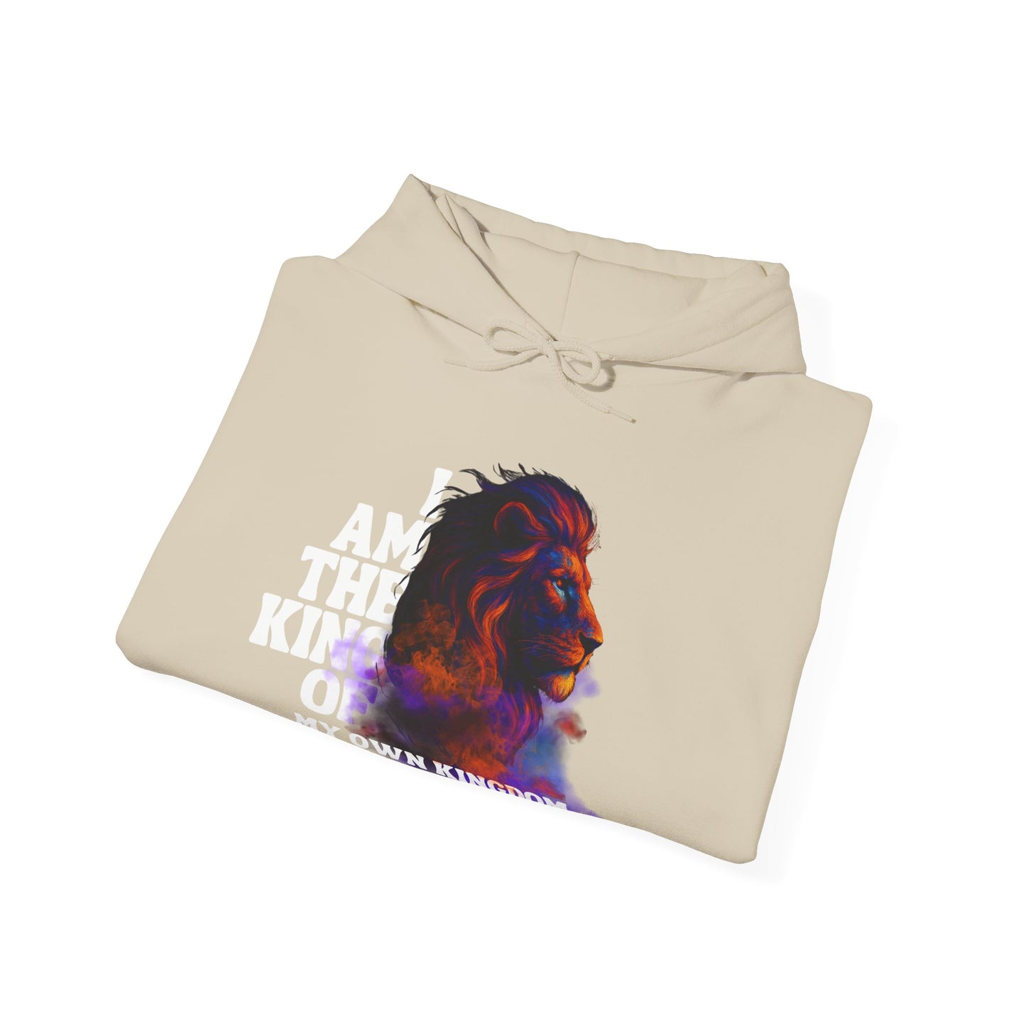Inspirational Lion Hoodie "i am the king of my kingdom"
