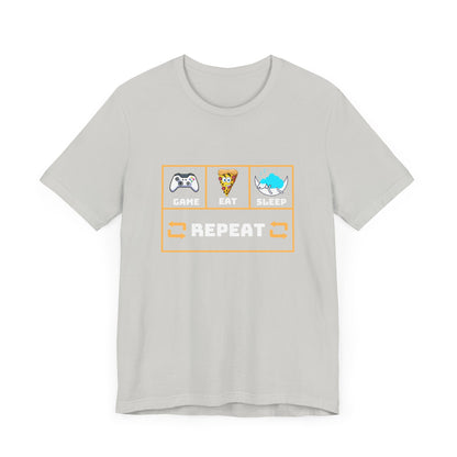 Gamer's Motto shirt: Eat, Sleep, Game, Repeat- T-Shirt
