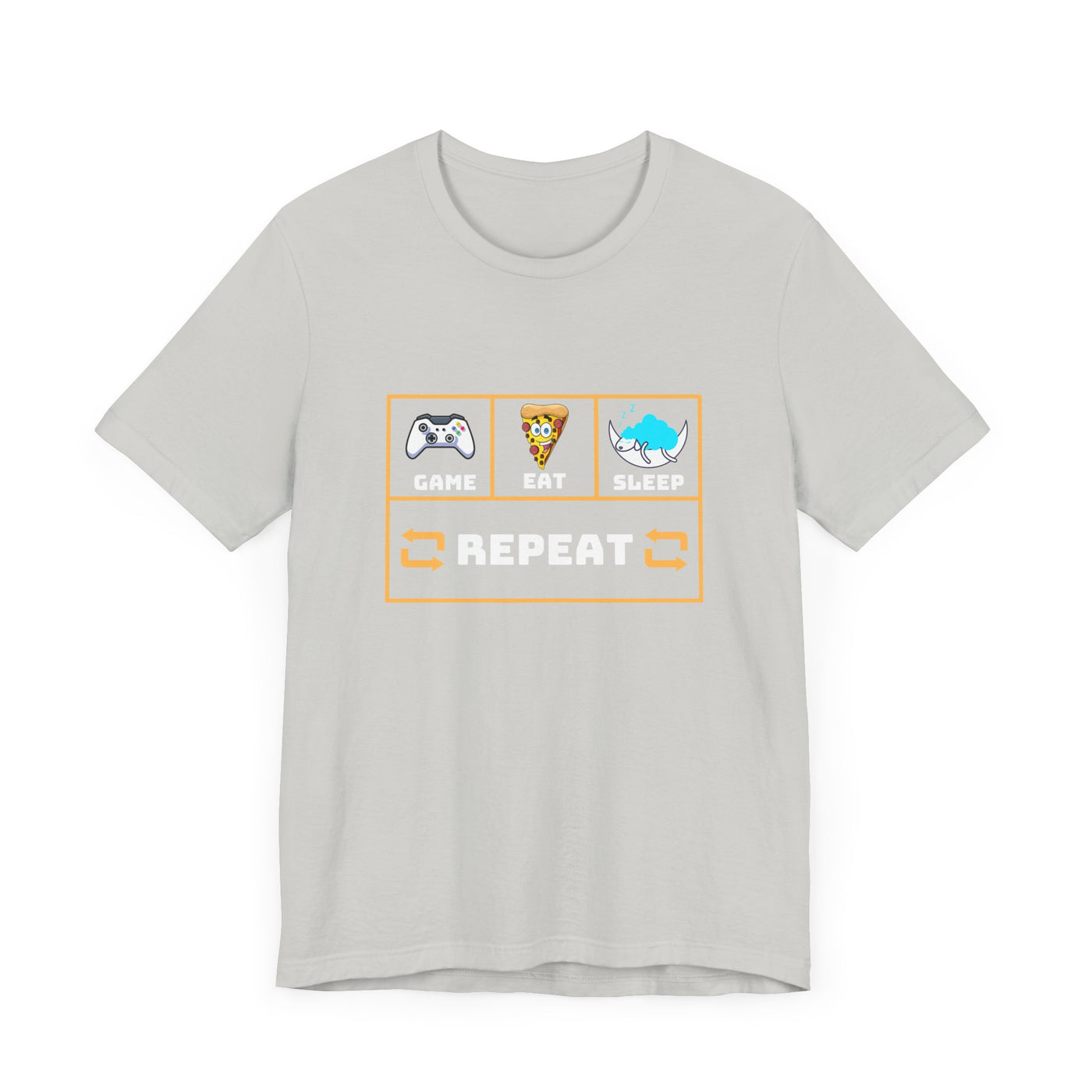 Gamer's motto shirt: Eat, Sleep, Game, Repeat T-shirt