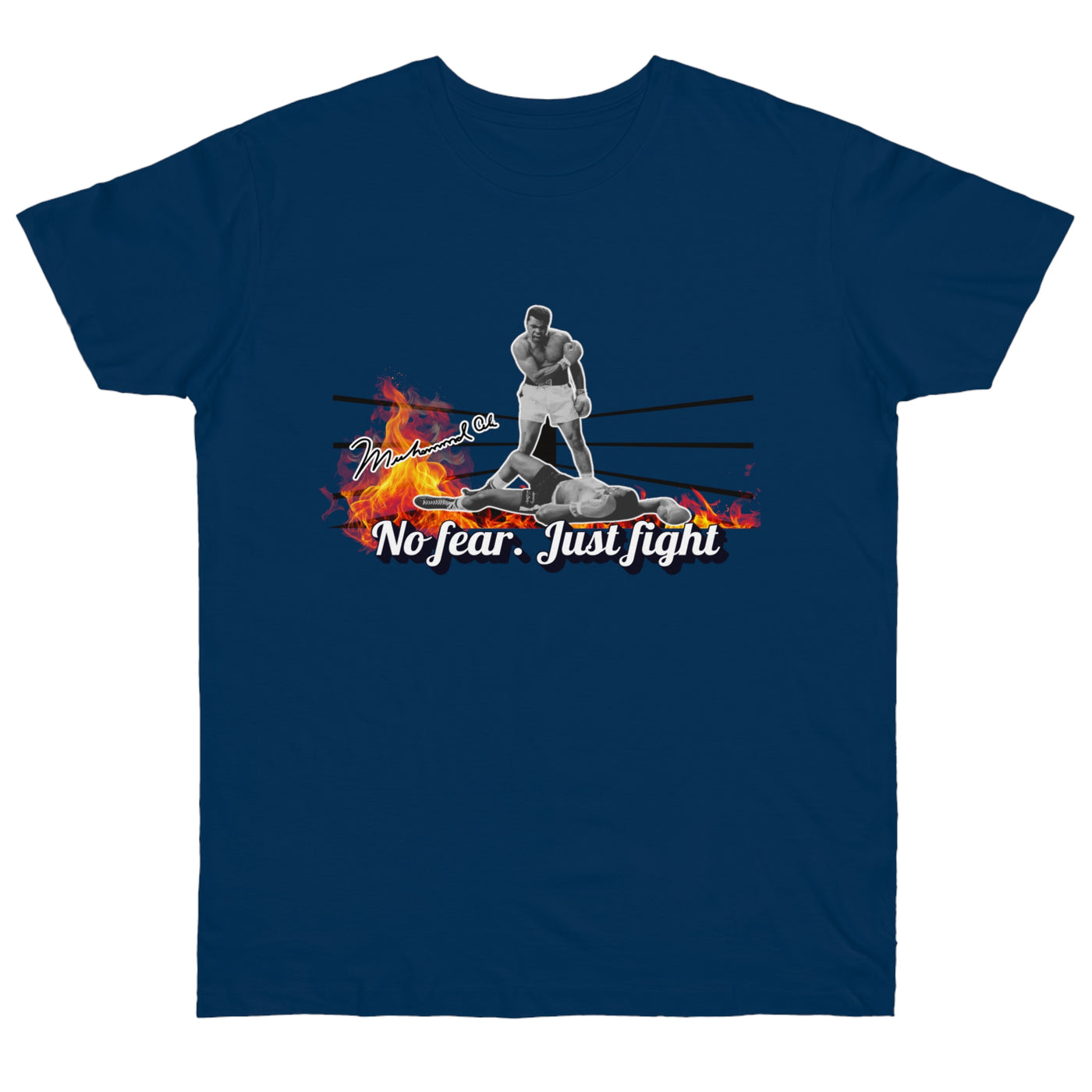 No Fear Just Fight T-Shirt, Motivational Shirt Muhammad Ali