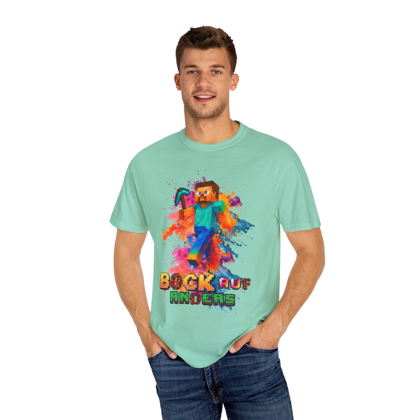 Colorful Gamer T-Shirt - Back auf Anders Minecraft Design