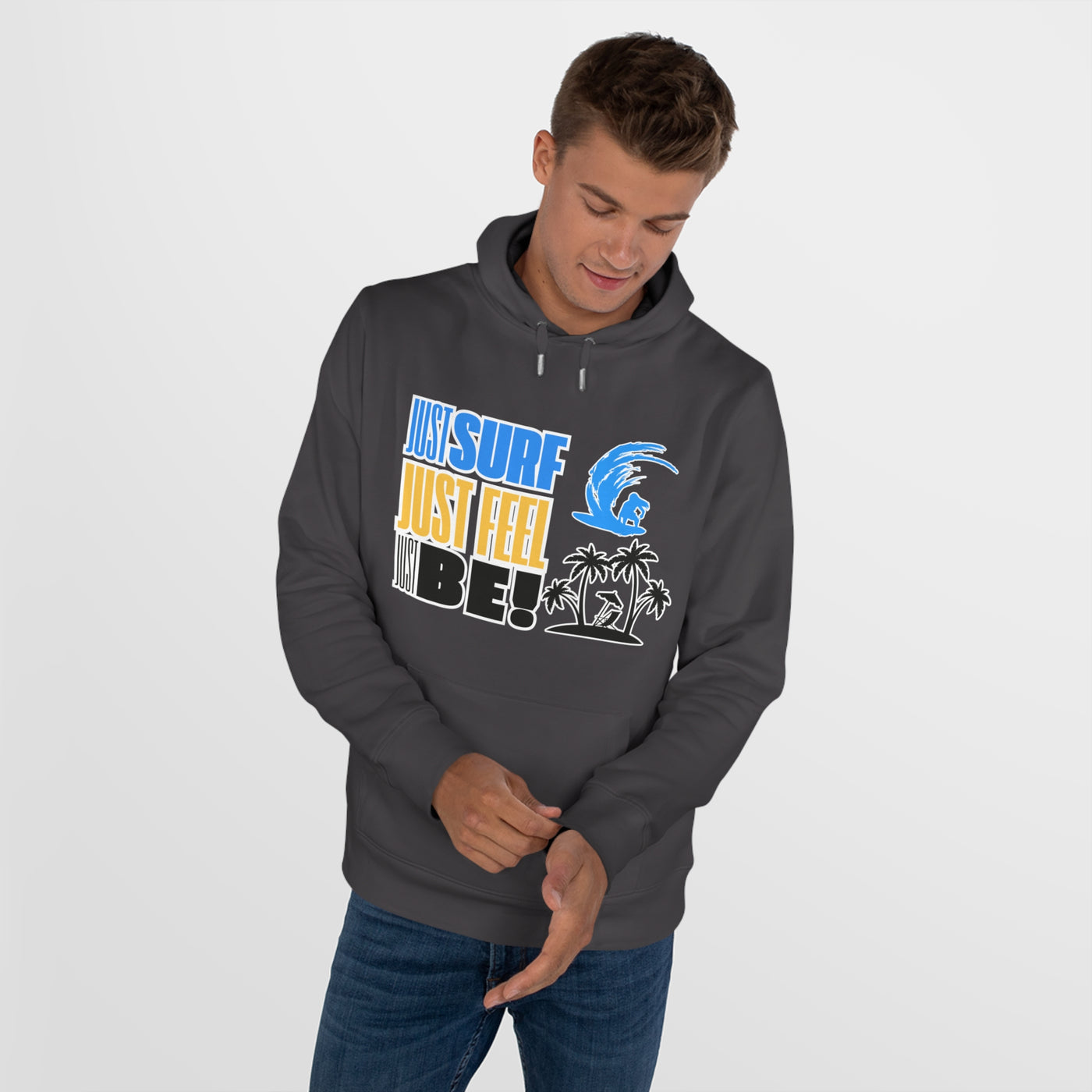 Just Surf Hooded Sweatshirt - Perfect for Beach Lovers and Surf Enthusiasts