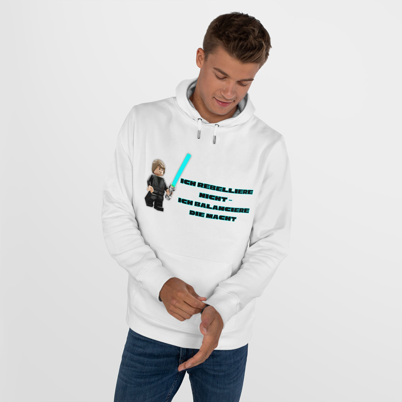 Star Wars Inspired King Hooded Sweatshirt - "I do not rebel - I balance the Force"