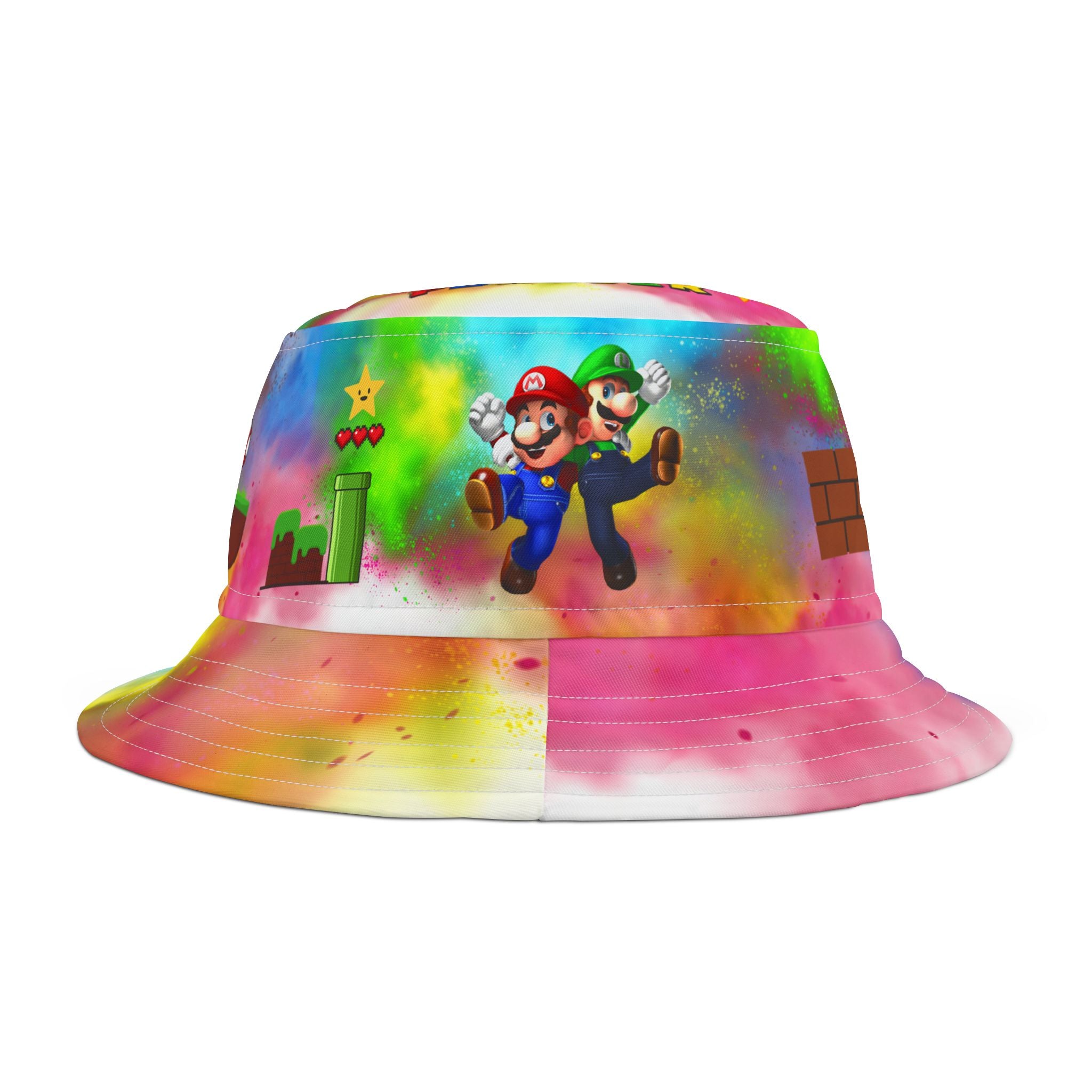 Super Bros Colorful Gamer Bucket Hat, Fun Summer Hat, Fischerhut ...