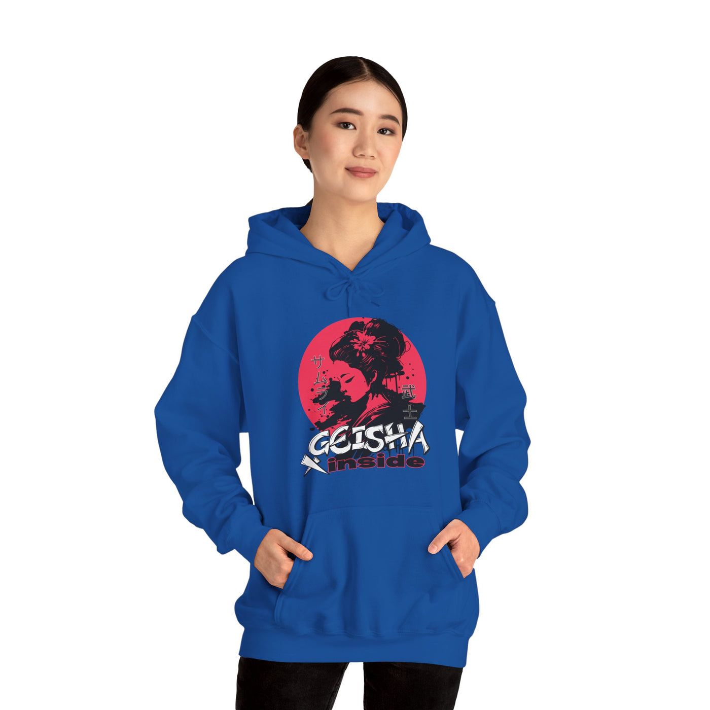 "Geisha Inside"Fleece Hoodie, Cozy