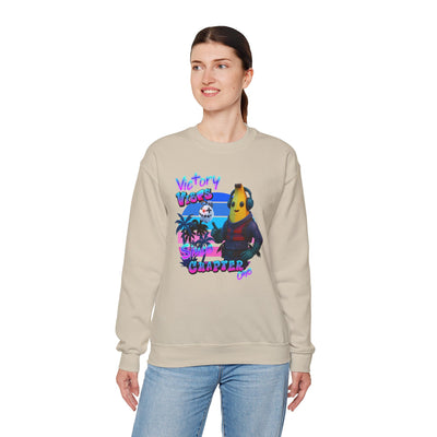 Victory Fortnite Vibes Banana Crewneck Sweatshirt - Unisex Heavy Blend