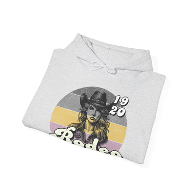 Rodeo Cowgirl Hooded HOODIE - Unisex Heavy Blend™ - Retro Style