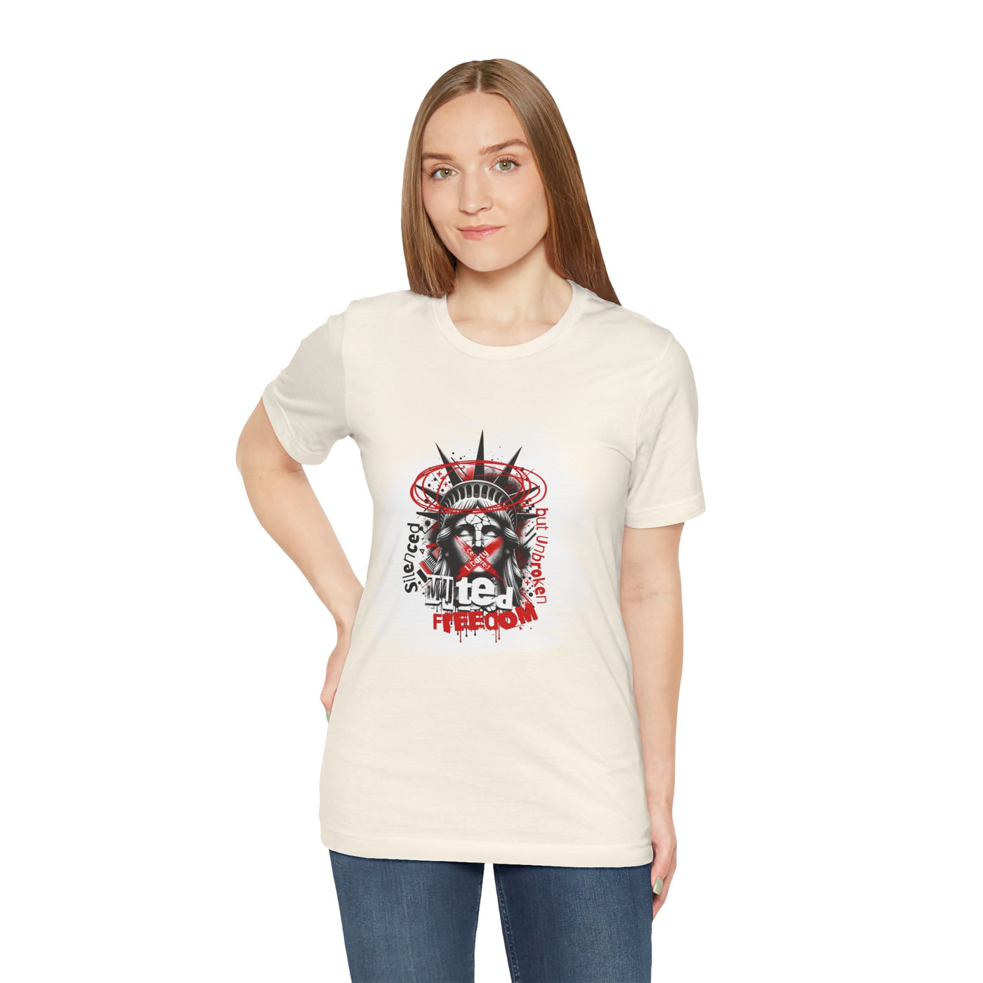 Freedom-Themed Unisex T-Shirt, Statue of Liberty - Freiheitsstatue