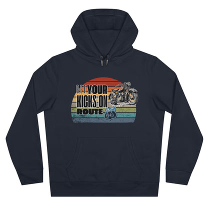 Retro Route 66 Motorcycle Hoodie Sweatshirt - Get your kicks on route 66