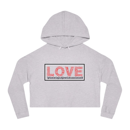 Love Crop Hoodie - Stylish & Cozy Streetwear for Casual Outings