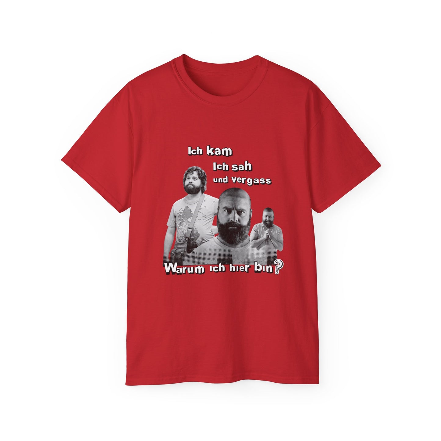 T ShirtUnisex Witz  Alan Garner– Ich kam ich sah und vergaß - Warum ich hier bin!