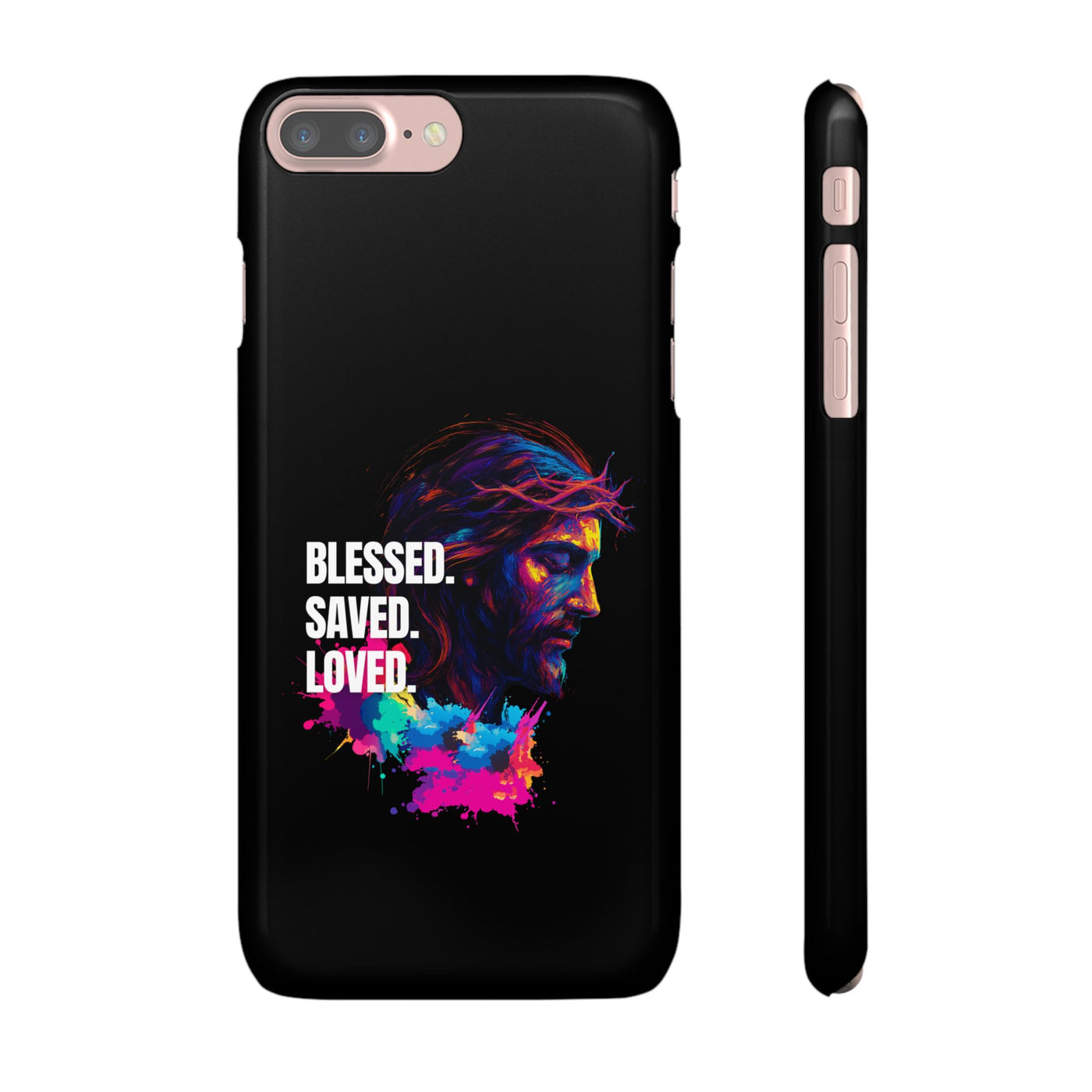 Blessed Saved loved - Snap Case - Jesus