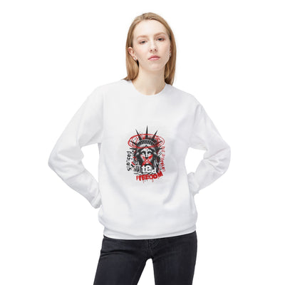 Freedom Statement Sweatshirt - Statue of Liberty muted but not unbroken