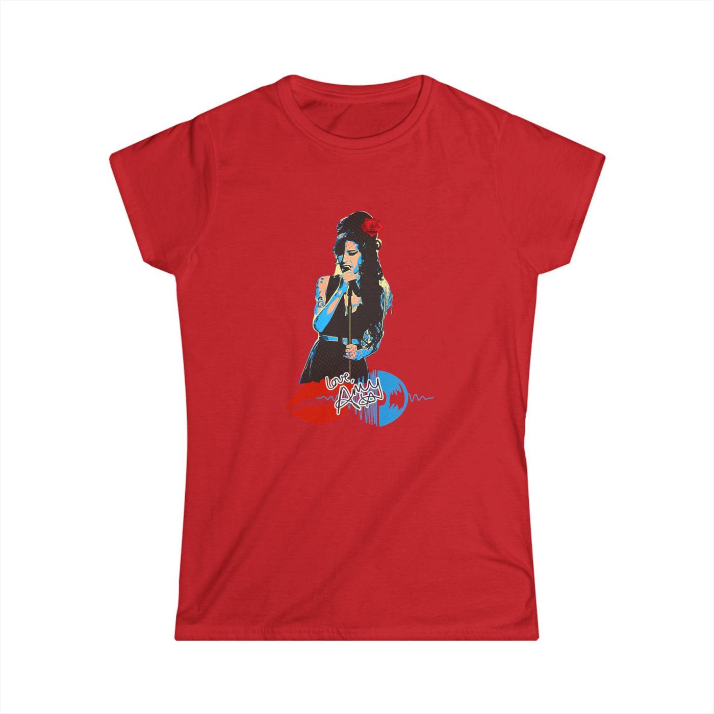 Amy Winehouse Bold Floral Art Women's Shirt