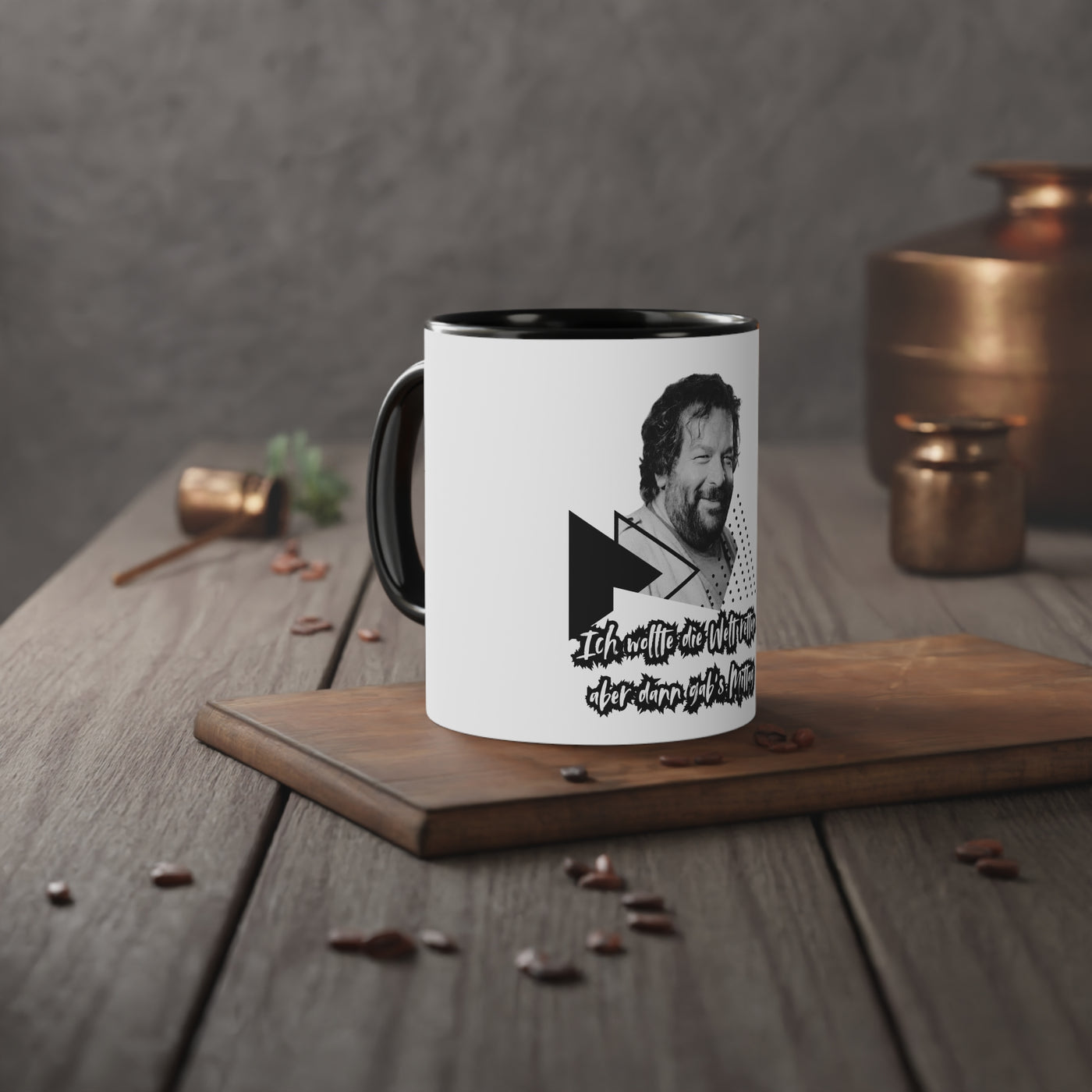 Bud Spencer "Welt retten"Funny Mug, 11oz Coffee Cup