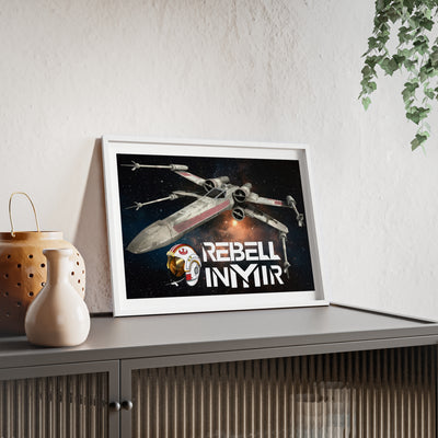 Star Wars X-Wing Fighter Poster with Wooden Frame - Rebel Inyir Decor