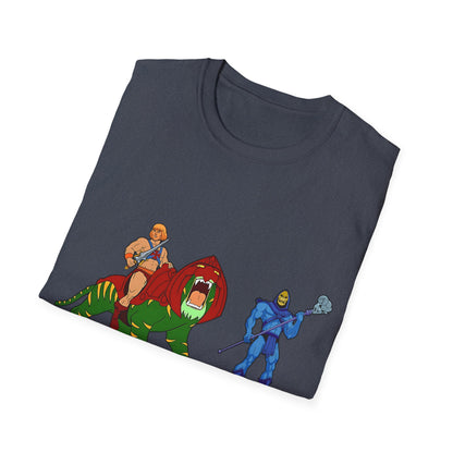 He-Man Retro Graphic Tee, Unisex Softstyle Shirt for Fans, Vintage Cartoon Apparel, Gift for Geeks, Nostalgic T-Shirt