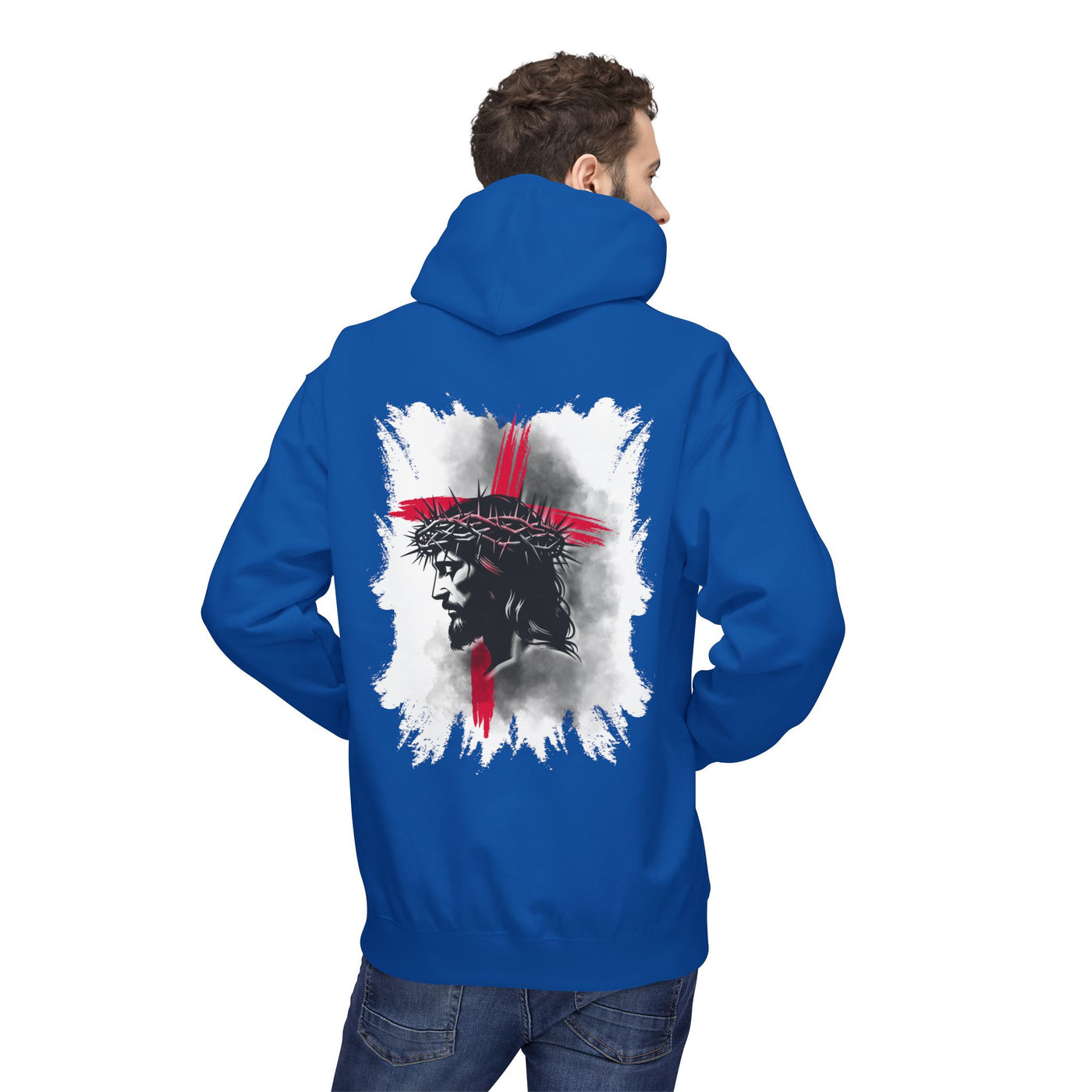 Faith-Inspired Hoodie: Blessed, Saved, Loved - Christian JESUS