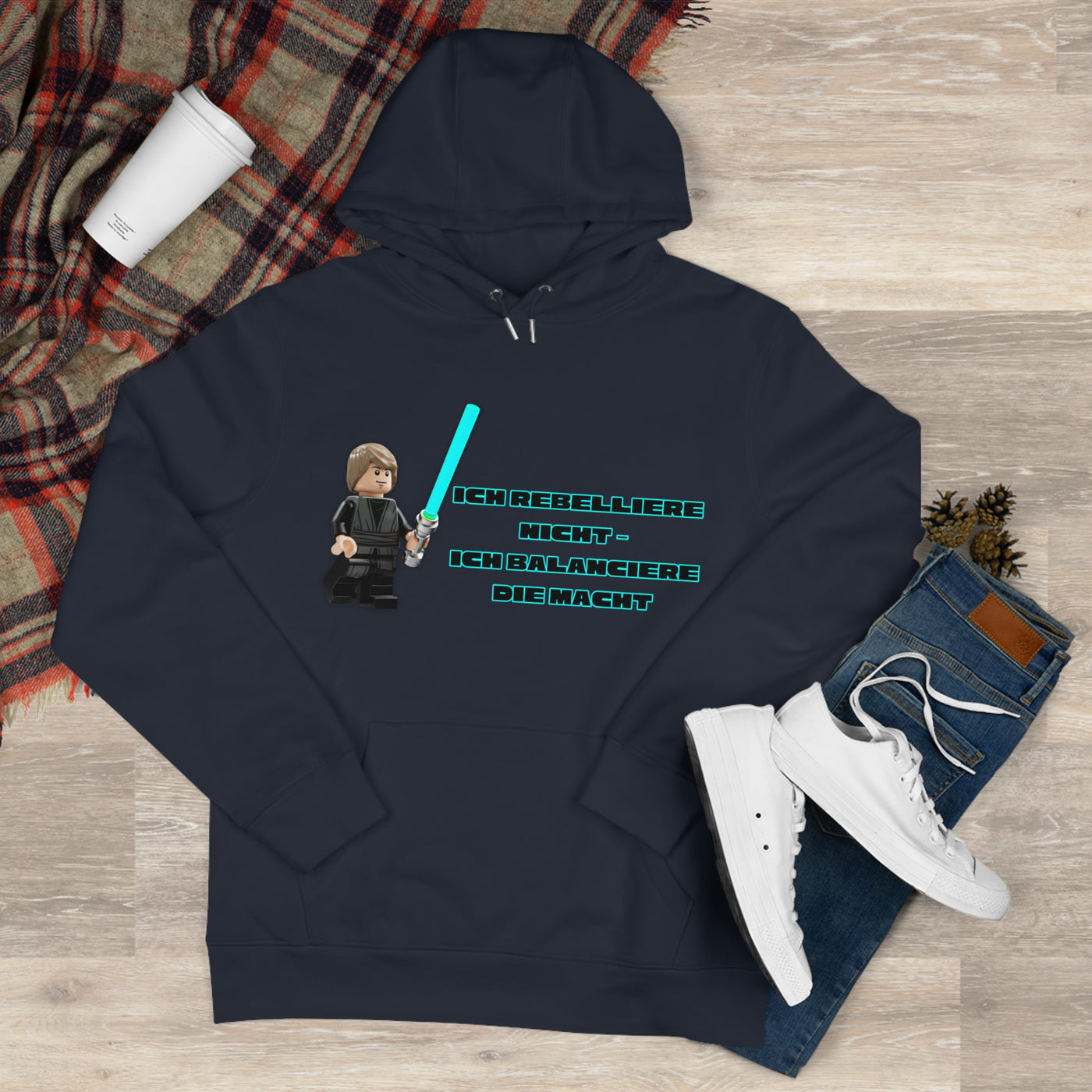Star Wars Inspired King Hooded Sweatshirt - "I do not rebel - I balance the Force"