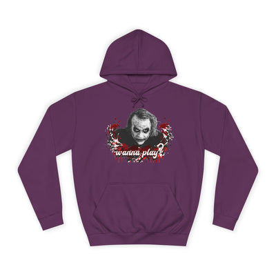 Joker "wanna play" college hoodie
