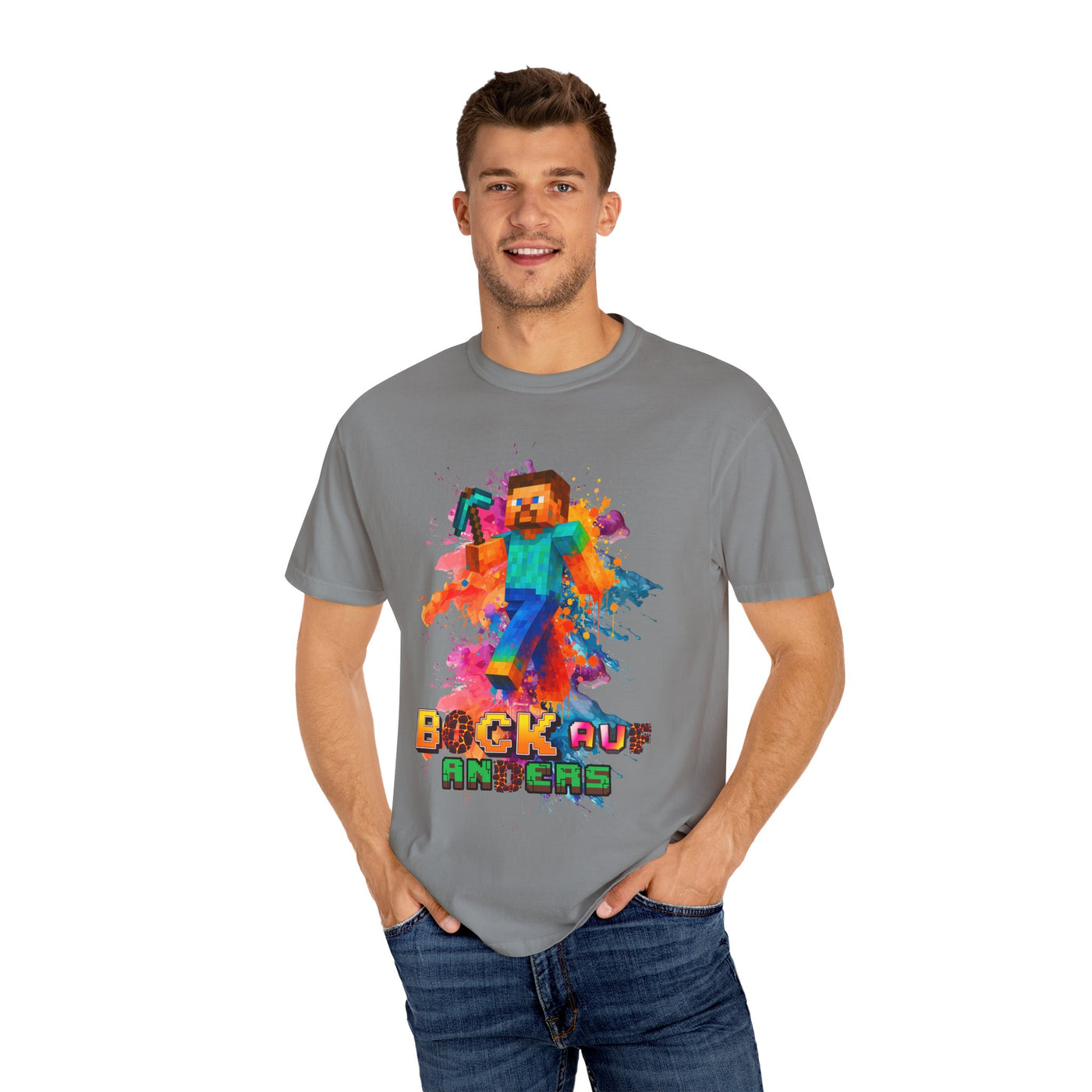Colorful Gamer T-Shirt - Back auf Anders Minecraft Design