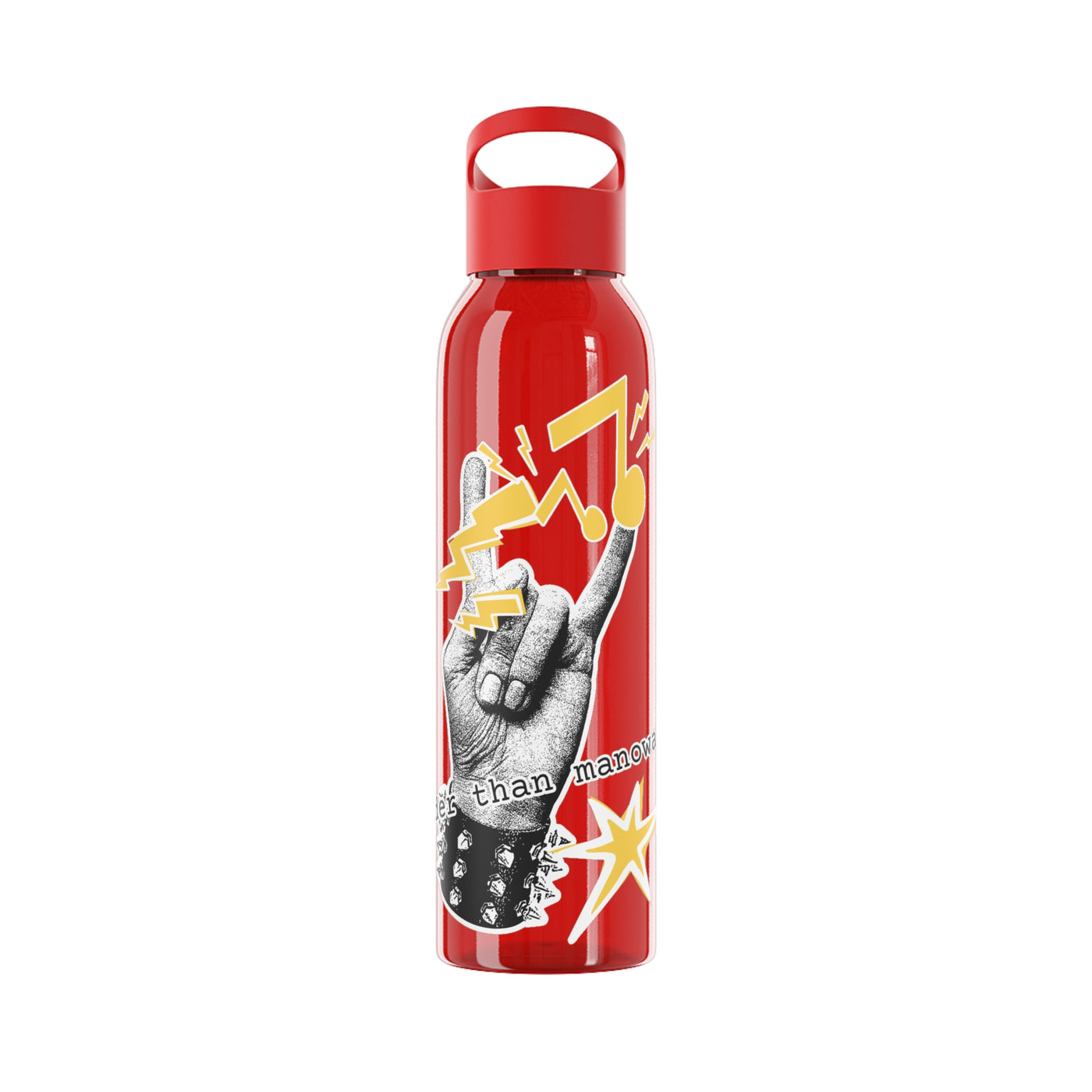 Rock 'n' Roll Water Bottle, louder than manowar