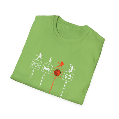 Basketball Life Unisex T-Shirt - Eat, Sleep, Basketball, Repeat