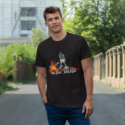 No Fear Just Fight T-Shirt, Motivational Shirt Muhammad Ali