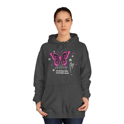 Hoodie Achtung ich entfalte mich - es glitzert gleich