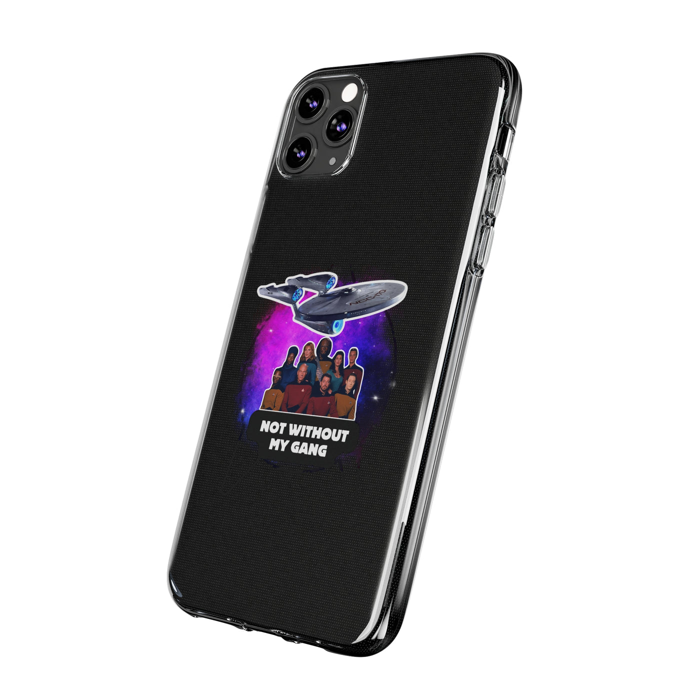 Galaxy-Inspired Soft Phone Case - Not Without My Gang, Star Trek Lovers Handyhülle