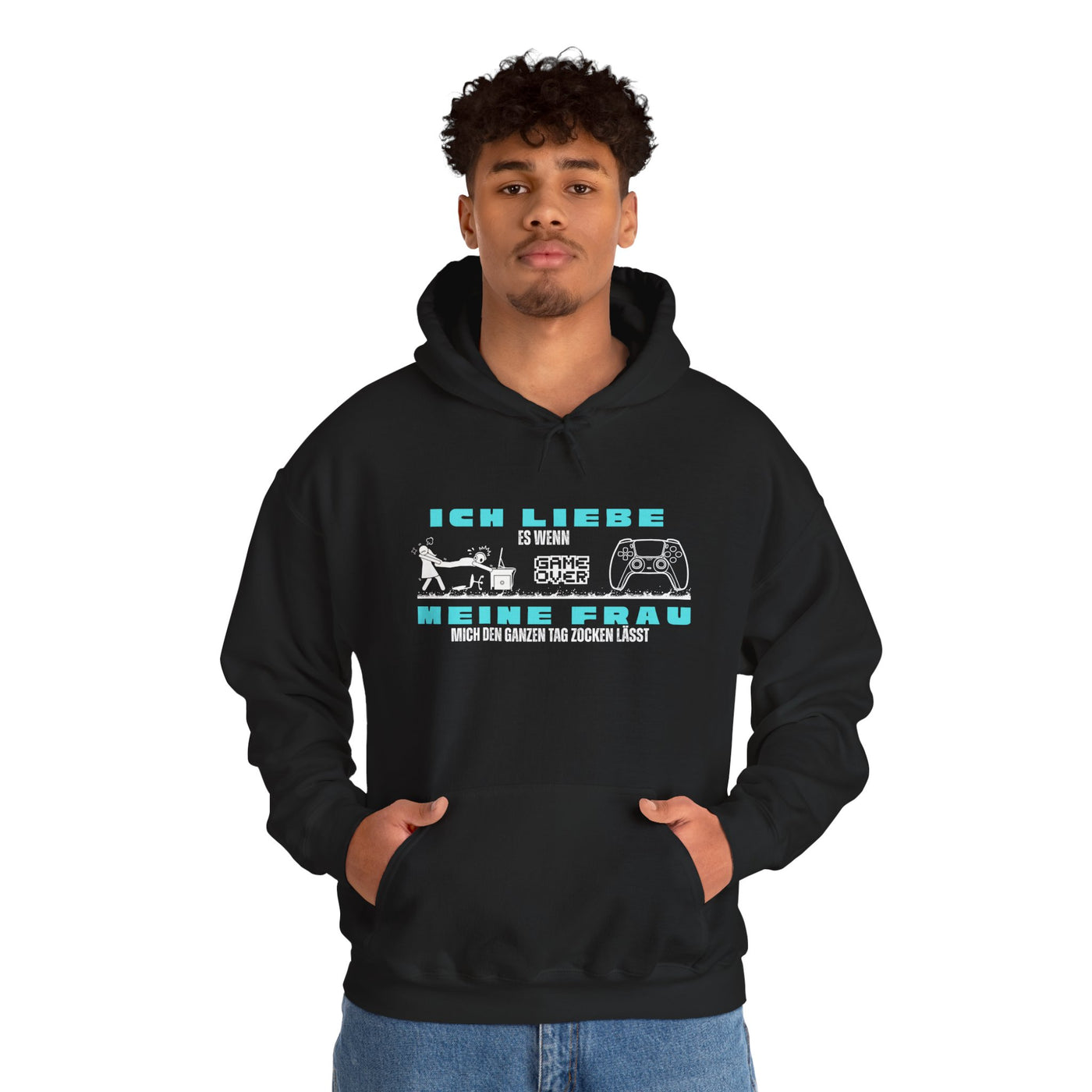 Gaming Love Unisex Hooded Sweatshirt - "Ich Liebe Es Wenn Meine Frau"