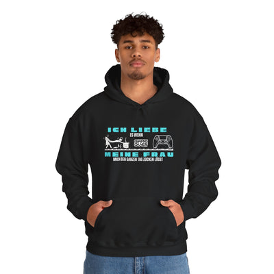 Gaming Love Unisex Hooded Sweatshirt - "Ich Liebe Es Wenn Meine Frau"