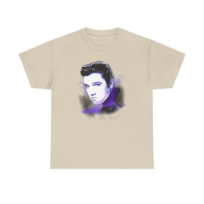 Elvis Portrait Unisex Heavy Cotton Tee - Retro Music Fan Gift