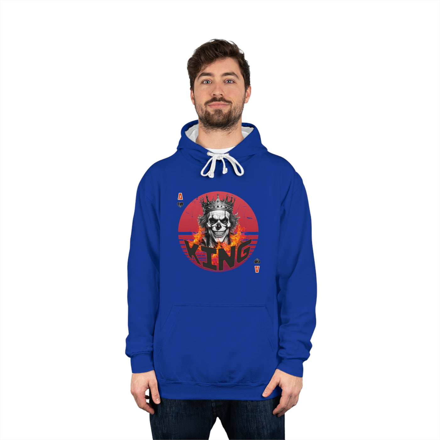 Hoodie Skull King Totenkopf König Herz König