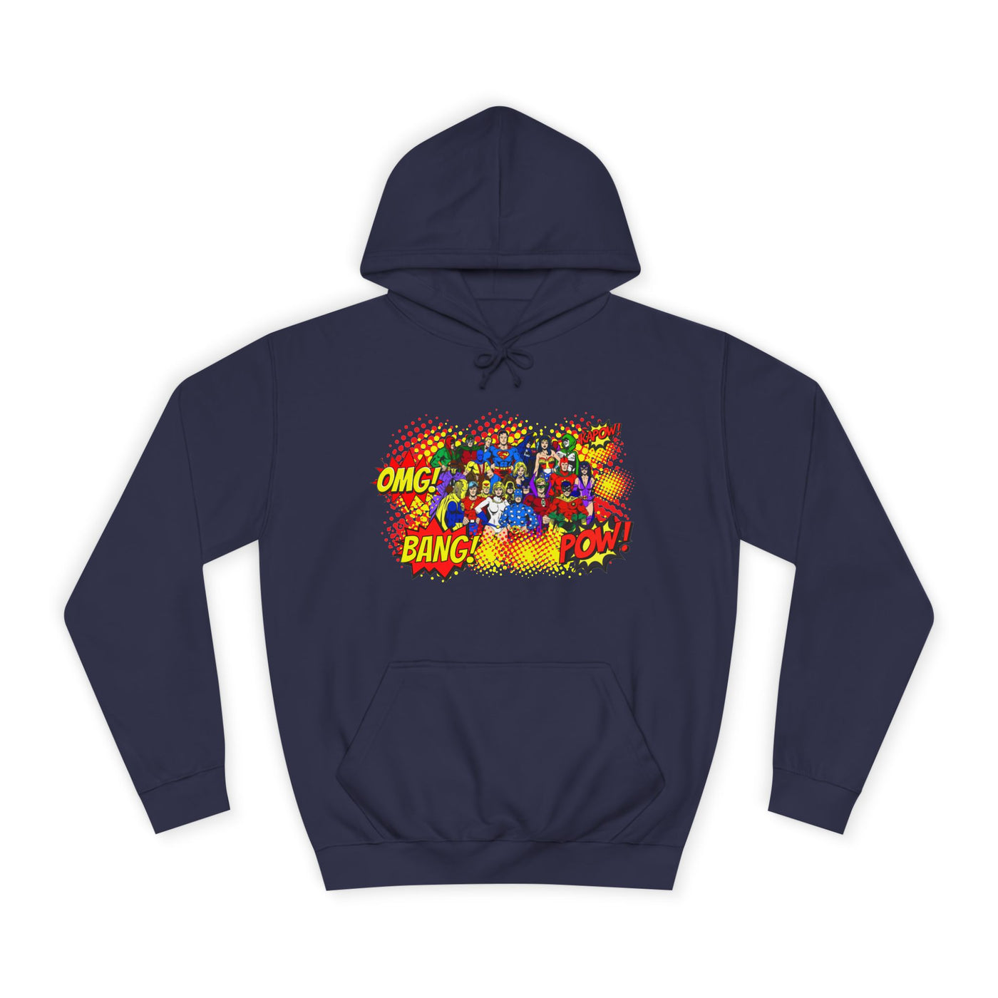 Superhero Graphic Hoodie, Unisex College Sweatshirt, Marvel DC Fans Apparel, Comic Book Lover Gift, Fun Cosplay Outfit