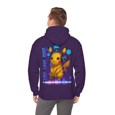 Rave Hoddie, Live Love Rave - Techno - Pokemon