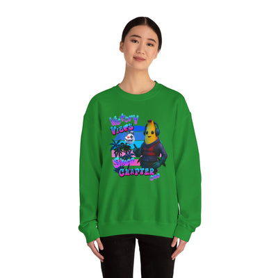 Victory Fortnite Vibes Banana Crewneck Sweatshirt - Unisex Heavy Blend