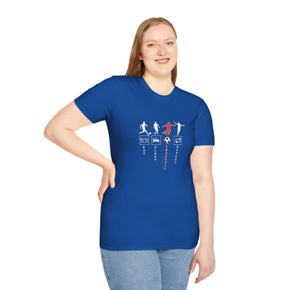 Fußball - Soccer Life Unisex T-Shirt - Eat, Sleep, Fußball, Repeat