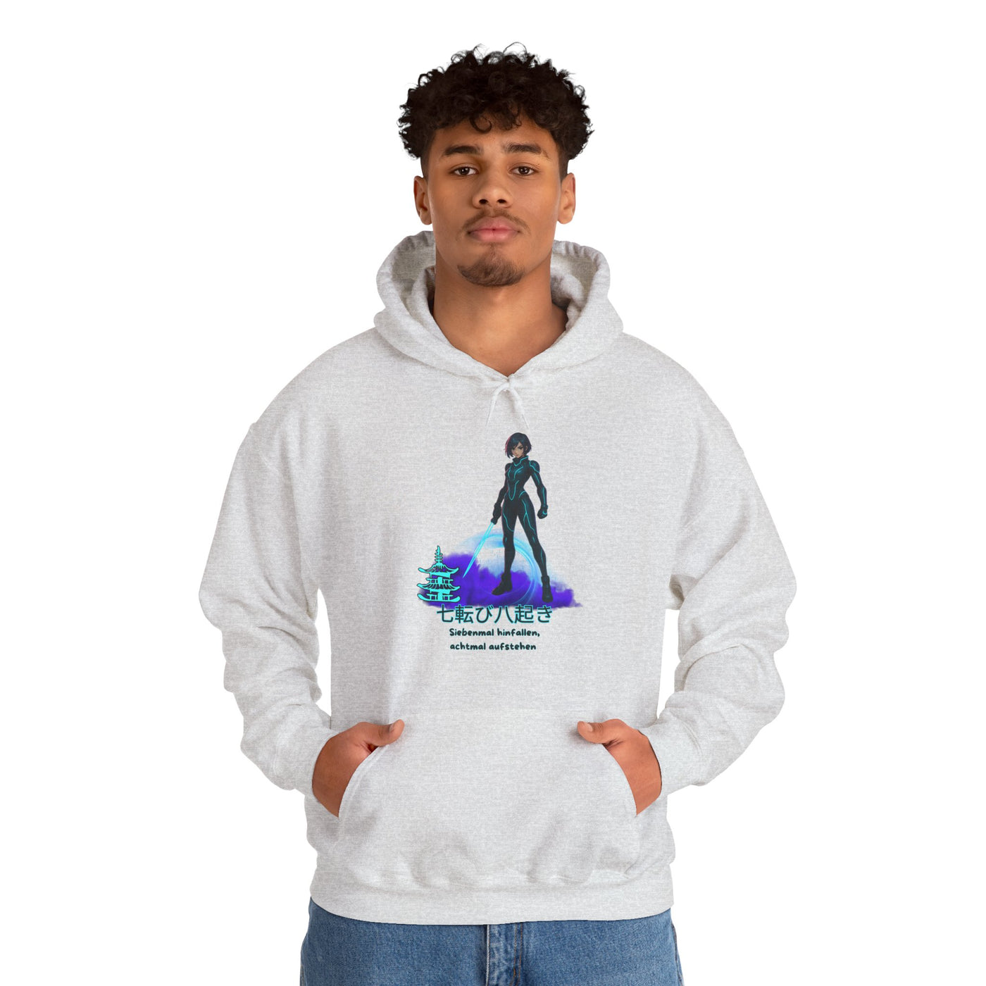 Hoodie  Anime "siebenmal hinfallen - achtmal aufstehen"