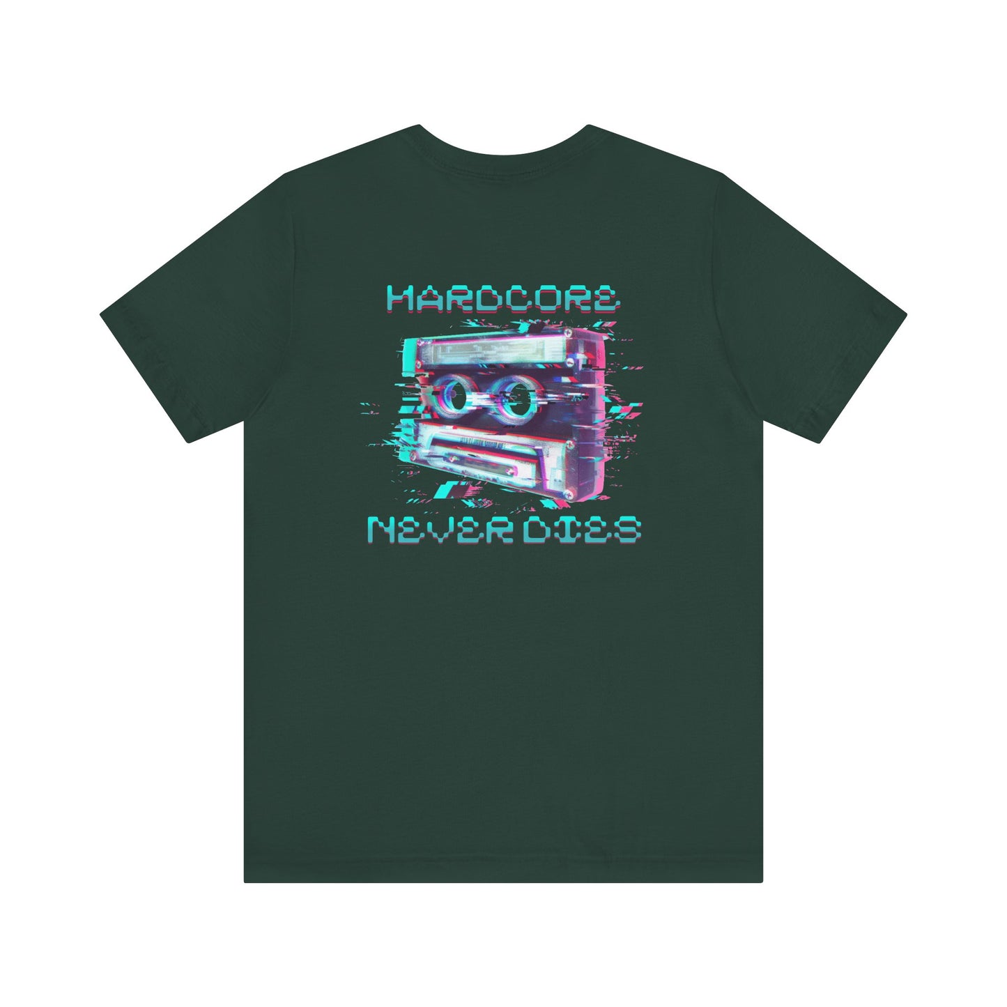 Techno - Hardcore Never Dies - Retro Graphic Tee, 90s Aesthetic Shirt unisex