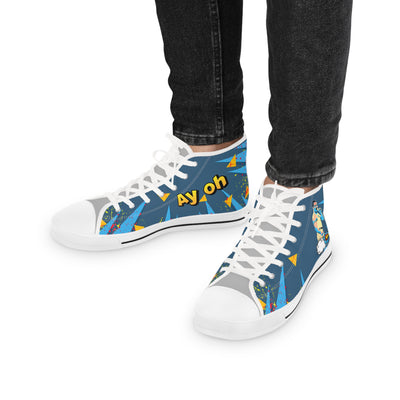 Vibrant High Top Sneakers, Freddie - Ah yo - Dont mess with Freddie