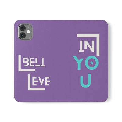 Handyhülle - inspirational Flip Case - 'Believe in You' Phone Cover