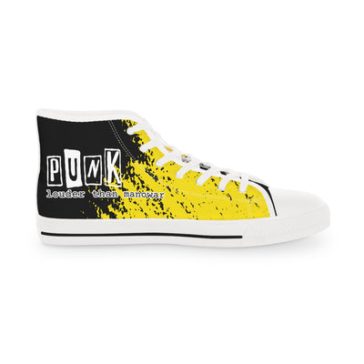 Trendy high top sneakers "louder than manowar" sneakers